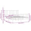 vidaXL Cadru pat fără saltea, cu tăblie picioare negru 160x200cm metal