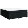 vidaXL Pat box spring cu saltea, negru, 180x200 cm, catifea