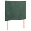 vidaXL Pat box spring cu saltea, verde &icirc;nchis, 80x200 cm, catifea