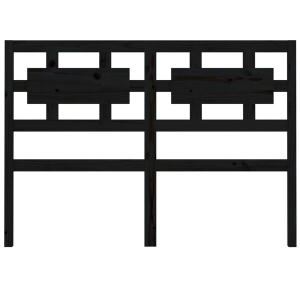 vidaXL Tăblie de pat, negru, 140,5x4x100 cm, lemn masiv de pin