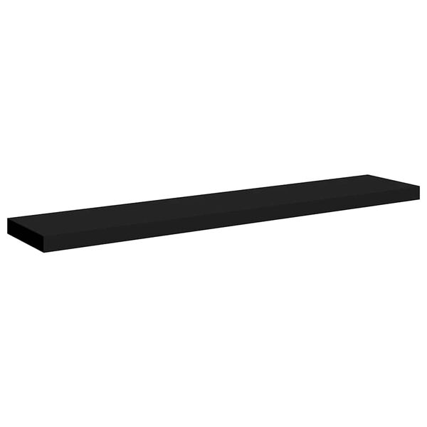vidaXL Raft de perete suspendat, negru, 120x23,5x3,8 cm, MDF