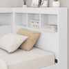 vidaXL Pat bibliotecă cu headboard Alb 100 x 200 cm Lemn compozit