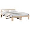 vidaXL Cadru de pat natural 140 x 200 cm Lemn de pin masiv