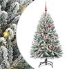 vidaXL Brad de Crăciun artificial 150 cm 150 LED-uri Alb cald