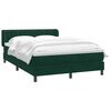 vidaXL Pat box spring cu saltea, verde &icirc;nchis, 160x220 cm, catifea