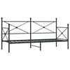 vidaXL Pat de zi fără saltea Negru 90x200 cm Oțel