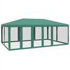 vidaXL Cort de petrecere cu 10 pereți din plasă, verde, 6x4 m, HDPE
