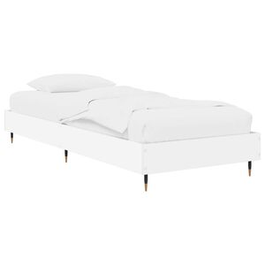 vidaXL Cadru de pat Alb 80 x 200 cm Lemn prelucrat