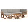 vidaXL Set de canapele de exterior 7 buc. Gri natural și deschis