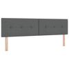 vidaXL Pat boxspring cu saltea Gri &icirc;nchis 180 x 200 cm țesătură