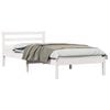 vidaXL Cadru de pat Alb 225,5 x 95,5 x 69,5 cm Lemn de pin masiv