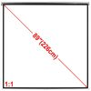 Ecran proiecție manual 160 x 160 cm alb opac 1:1 de tavan sau perete