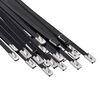 vidaXL Legătură pentru cablu 25 buc. 4,6 x 450 mm Negru