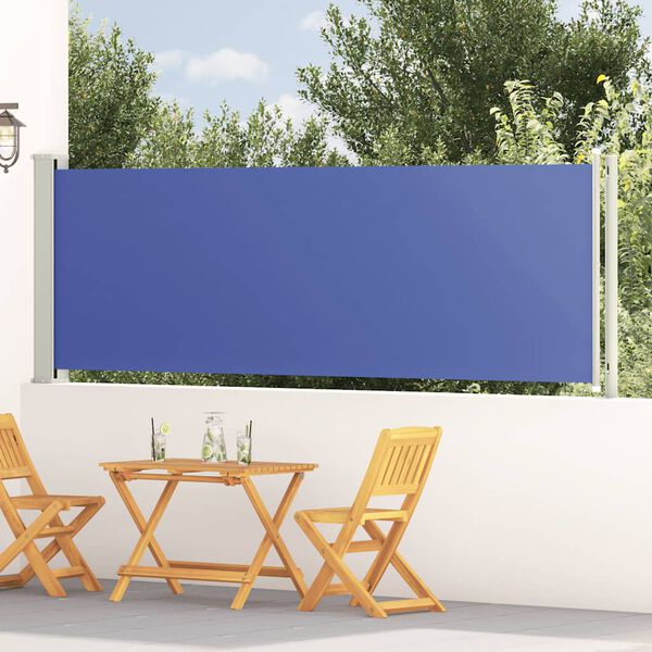 vidaXL Copertină laterală retractabilă de terasă, albastru, 117x600 cm