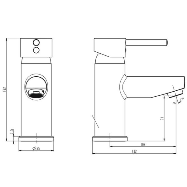 SCH&Uuml;TTE Baterie de lavoar ATLANTA, crom