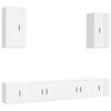 vidaXL Set dulap TV, 6 piese, alb extralucios, lemn prelucrat