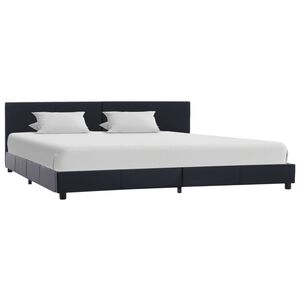 vidaXL Cadru de pat, negru, 180x200 cm, piele ecologică