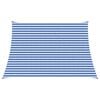 vidaXL P&acirc;nză de umbră 4 / 5 x 3 m HDPE Dreptunghiular Albastru și Alb