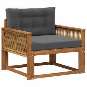 vidaXL Canapea Medie pentru Exterior natural