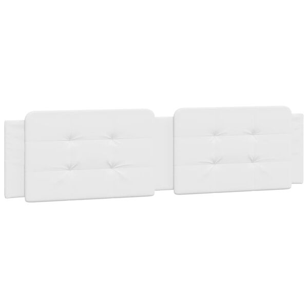 vidaXL Pernă pentru tăblie pat, Zadar, alb, 200 cm, piele artificială