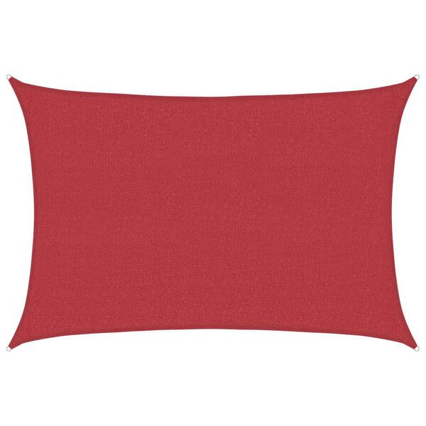 vidaXL Pânză parasolar, roșu, 3,5x4,5 m, HDPE, 160 g/m²