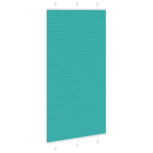 vidaXL Jaluzea plisată verde petrol 110x200 cm Lățime țesătură 109,4 cm