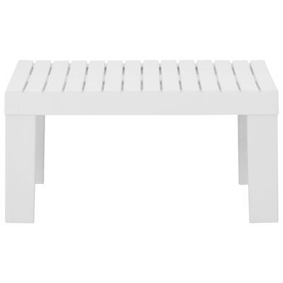 vidaXL Set mobilier de grădină cu perne, 2 piese, alb, plastic
