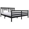 vidaXL Cadru de pat Super King, negru, 180x200 cm, lemn masiv