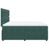 vidaXL Pat box spring cu saltea, verde &icirc;nchis, 200x200 cm, catifea