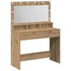 vidaXL Masă de Machiaj Stejar Artizanal 100 x 41 x 135 cm