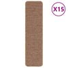 vidaXL Tălpici Antiderapante pentru Trepte 15 pcs Galben 75 x 20 cm PP