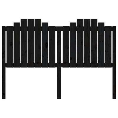 vidaXL Tăblie de pat, negru, 166x4x110 cm, lemn masiv de pin