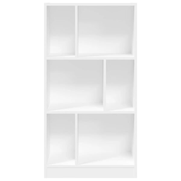 vidaXL Bibliotecă, alb, 57x28,5x107,5 cm, lemn prelucrat