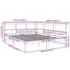 vidaXL Pat cu bibliotecă fără saltea, 135x190 cm, lemn masiv de pin
