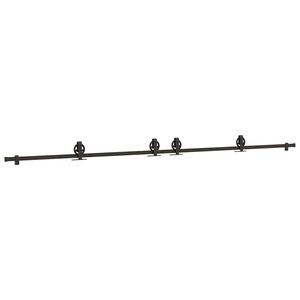 vidaXL Set feronerie pentru uși glisante, negru, 366 cm, oțel