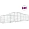vidaXL Coșuri gabion arcuite 10 buc, 200x30x40/60 cm, fier galvanizat