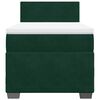 vidaXL Pat box spring cu saltea, verde &icirc;nchis, 100x200 cm, catifea
