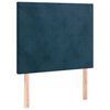 vidaXL Tăblie de pat albastru &icirc;nchis 80x5x118/128 cm catifea