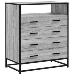 vidaXL Dulap cu sertar, gri sonoma, 70x41x83,5 cm, lemn prelucrat