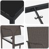 vidaXL Set de masă pentru grădină 7 pcs Maro și negru Ratan PE