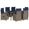 vidaXL Set dining pentru exterior 7 buc. poliratan