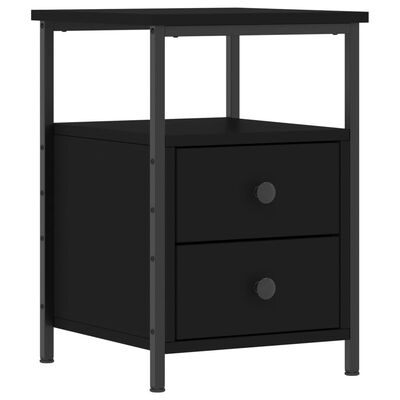 vidaXL Noptieră, negru, 34x35,5x50 cm, lemn compozit