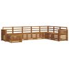 vidaXL Set de canapele de exterior 8 pcs natural Lemn Solid de Acacia