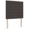 vidaXL Cadru de pat cu headboard Maro &icirc;nchis 120 x 200 cm țesătură