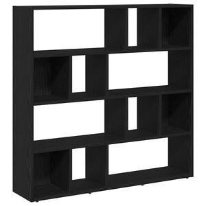 vidaXL Bibliotecă/Separator de cameră, stejar negru, 105x24x102 cm