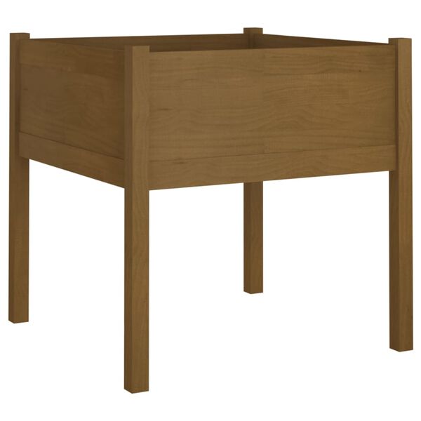 vidaXL Jardiniere grădină 2 buc. maro miere 70x70x70 cm lemn masiv pin