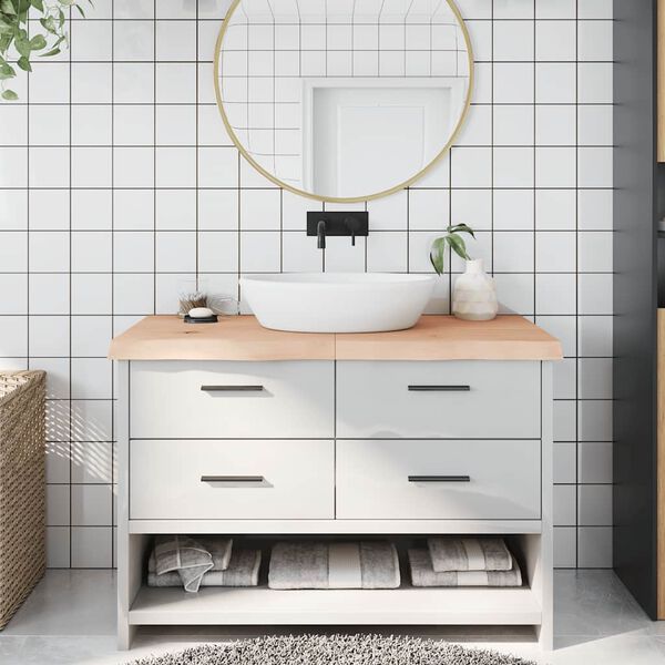 vidaXL Blat de baie, 120x60x(2-6) cm, lemn masiv netratat