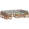 vidaXL Set de canapele de exterior 10 pcs Gri natural și deschis