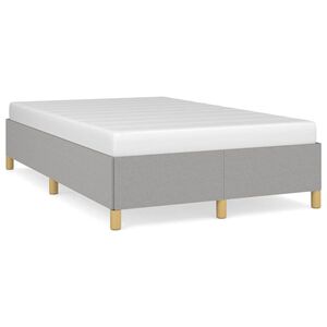 vidaXL Cadru de pat fără saltea, gri deschis, 120x200 cm, textil