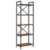 vidaXL Raft pentru cărți 5 niveluri 56 x 34 x 171 cm Lemn prelucrat